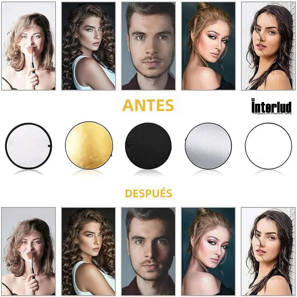 Rebotador de Luz 5 en 1 de 110cm Interlud FYI260021