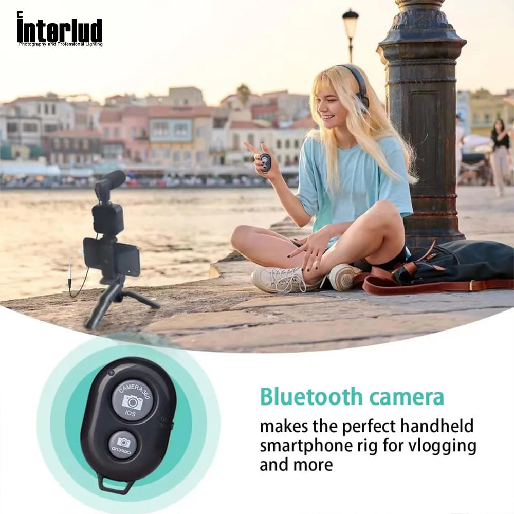 Kit de Grabacion Tripode Microfono Luz Shooter Intelrud FYI260022