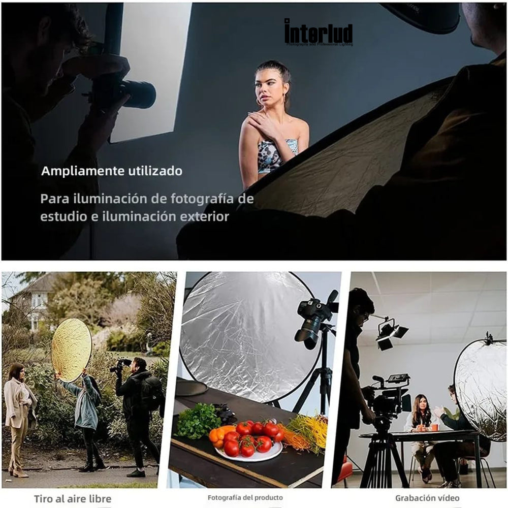 Rebotador de Luz 5 en 1 de 110cm Interlud FYI260021