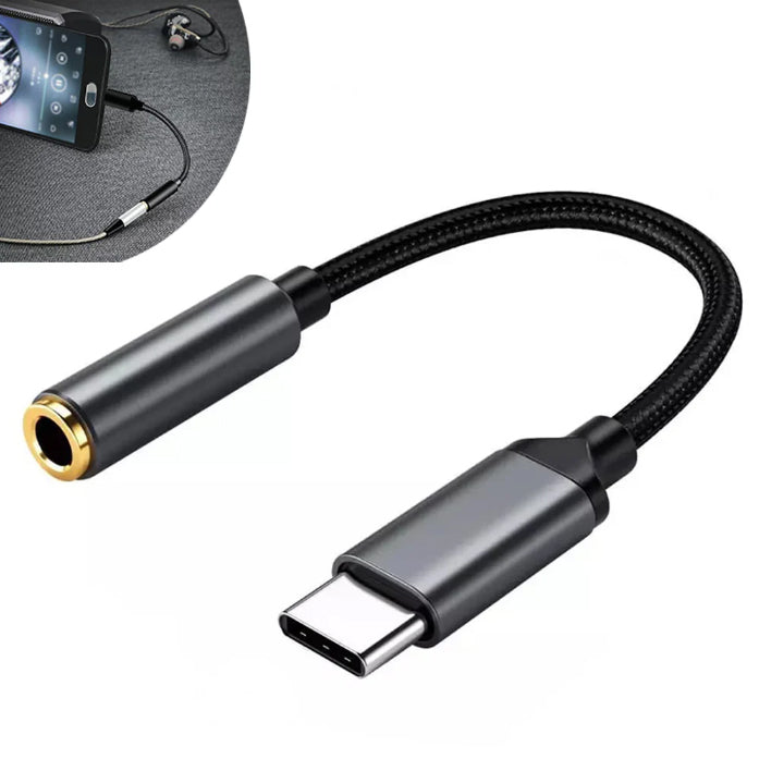 Cable Adaptador Audífono Tipo C A Auxiliar