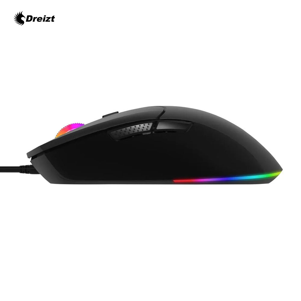 Mouse Gamer Dreizt RGB Mate GR270037 12,800 dpi Negro