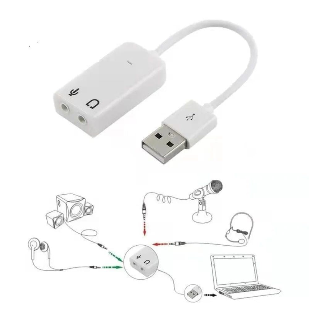 Tarjeta de Sonido 7.1 USB a Audio y Micrófono Externo MIS300012