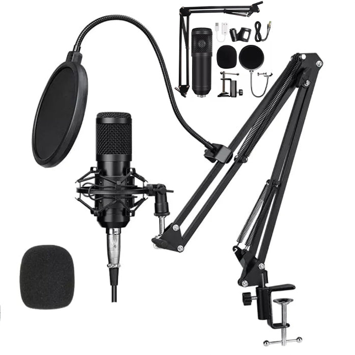 Micrófono Profesional Condensador Dreizt Bm800 Estudio Tiktok Youtube Black