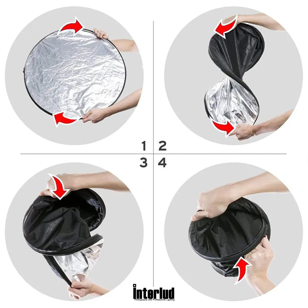 Rebotador de Luz 5 en 1 de 110cm Interlud FYI260021