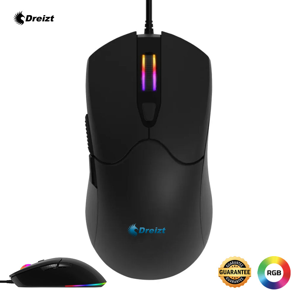 Combo Mouse Gamer Dreizt RGB Mate + Mousepad Gamer RGB + Soporte para Celular de Aluminio Dreizt