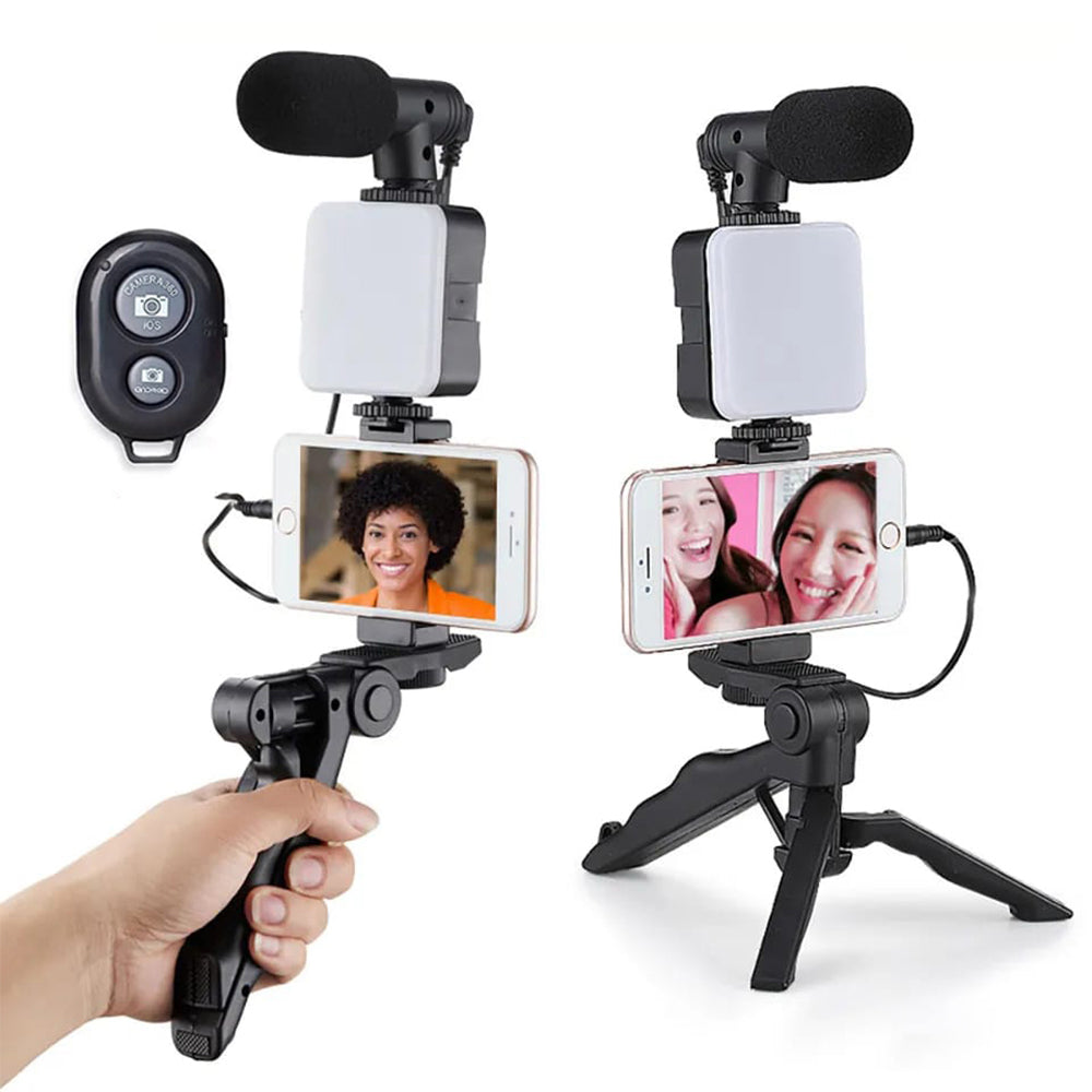Kit de Grabacion Tripode Microfono Luz Shooter Intelrud FYI260022