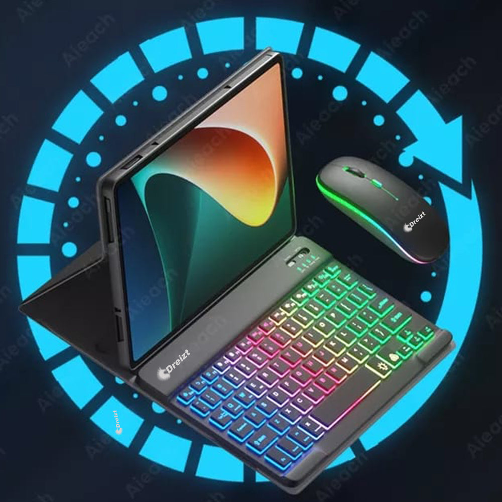 Kit Teclado y Mouse Luces Rgb Inalámbrico Multidispositivo GR270027 Negro