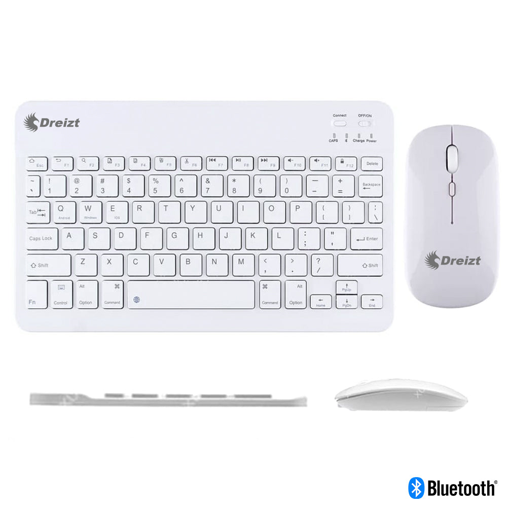 Kit Teclado Mouse Inalámbrico Bluetooth - Blanco