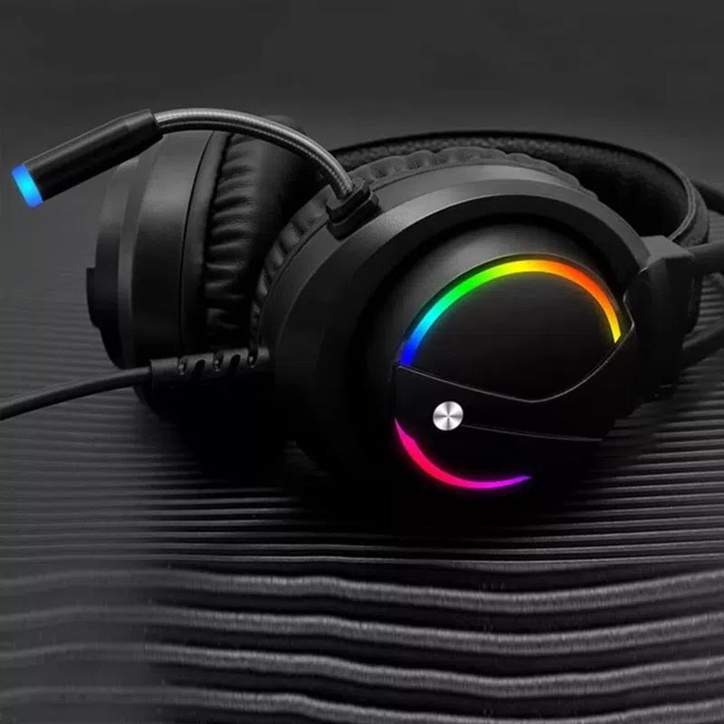 Audífonos Gamer D5000 PRO Luces RGB Free Fire Call of Duty PUGB