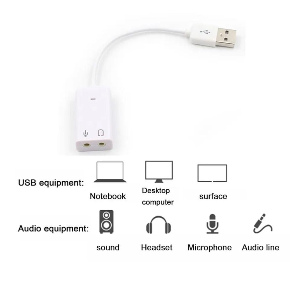 Tarjeta de sonido 7.1 USB a Audio y Micrófono Externo MIS300012