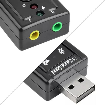 Adaptador USB de Audio Dreizt para Micrófono y Audífonos – 7.1 MIS300014