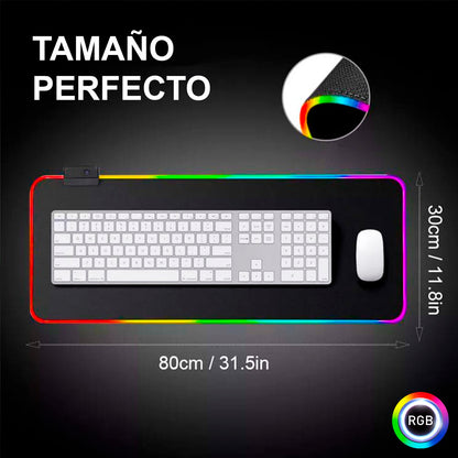 Mousepad Gamer DREIZT RGB Multicolor Diseño CALAVERA XL 80cm x 30cm