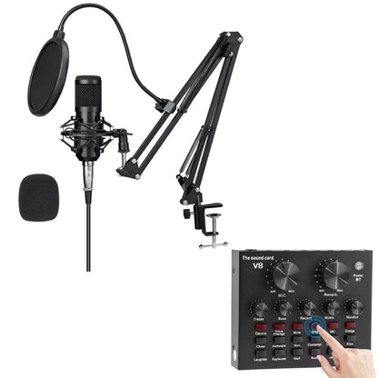 Microfono Profesional con Consola Tarjeta de Sonido Bm-800 Dreizt Black