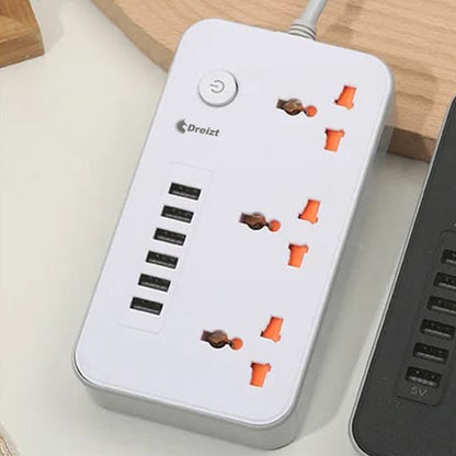 Extensión de Enchufe 6 USB 3 PowerSocket Universal HYC280052 Dreizt B