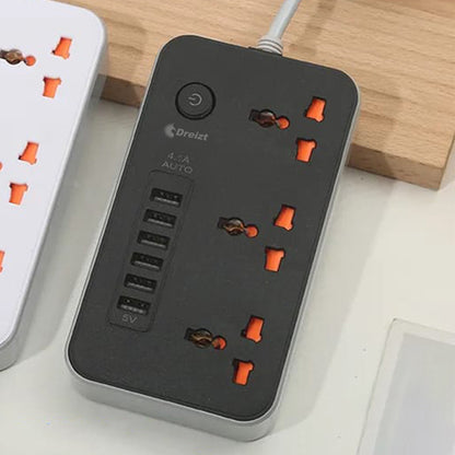 Extensión de Enchufe 6 USB 3 PowerSocket Universal HYC280046 Dreizt