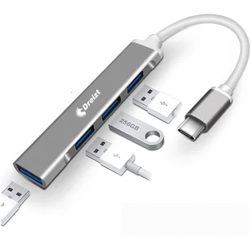 Multipuerto Entrada Adaptador Hub Usb de Alta Velocidad Tipo C Dreizt