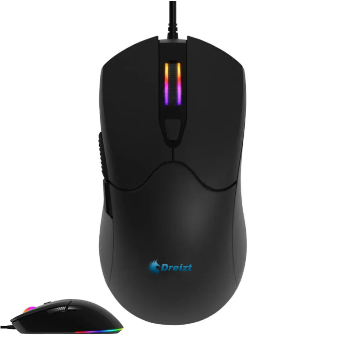 Mouse Gamer Dreizt RGB Mate GR270037 12,800 dpi Negro